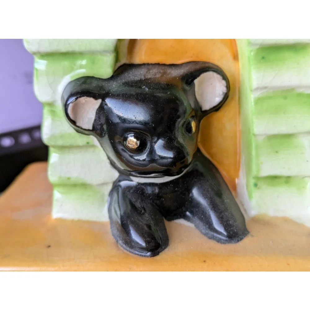 Vintage Bears House Planter / Vase Made in Japan